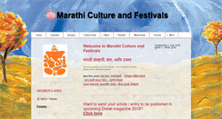 Desktop Screenshot of marathicultureandfestivals.com